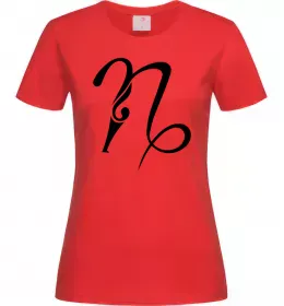 Жіноча футболка Козеріг знак Червоний фото