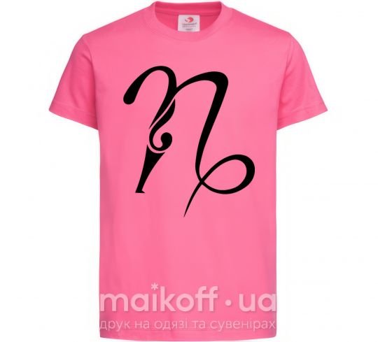 Детская футболка Козерог знак Ярко-розовый фото