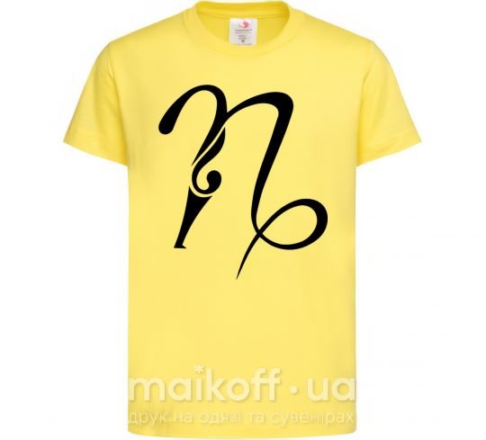 Детская футболка Козерог знак Лимонный фото