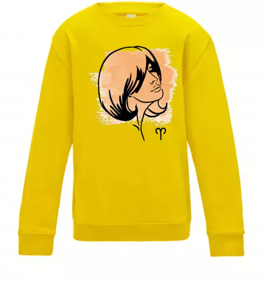 Детский Свитшот Овен дівчина Солнечно желтый фото