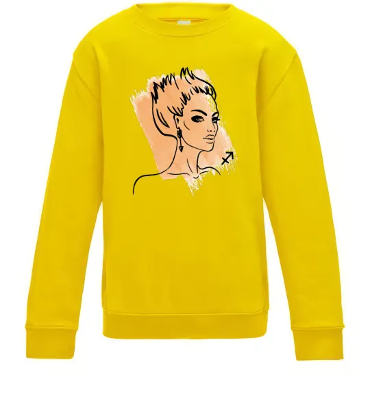 Детский Свитшот Стрілець дівчина Солнечно желтый фото