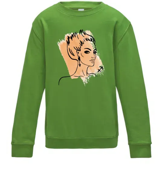 Детский Свитшот Стрілець дівчина Лаймовый фото