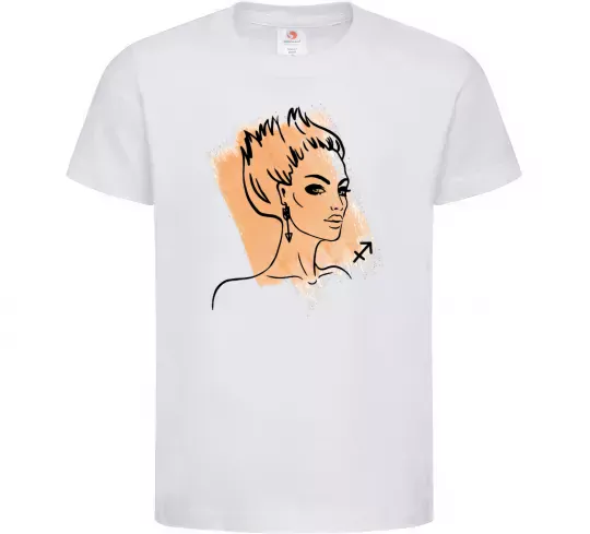 Дитяча футболка Стрілець дівчина Білий фото