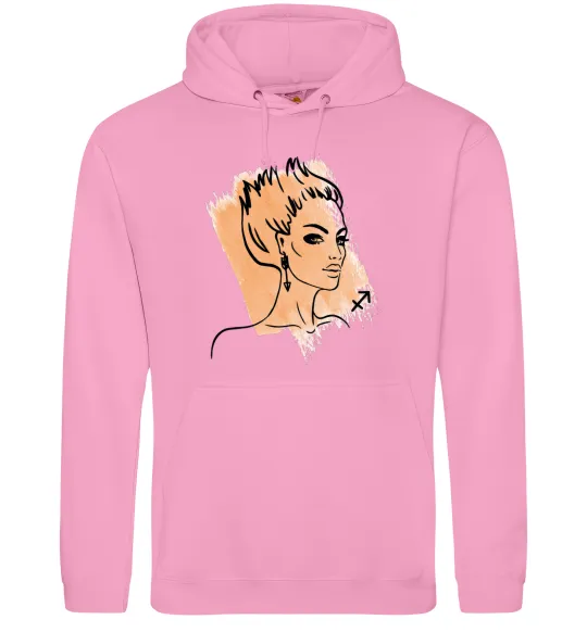 Мужская толстовка (худи) Стрілець дівчина Розовый фото