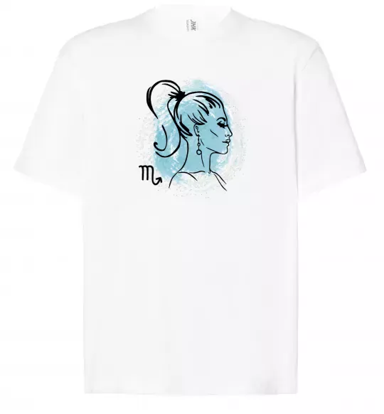 Футболка Оверсайз Скорпіон дівчина Белый фото