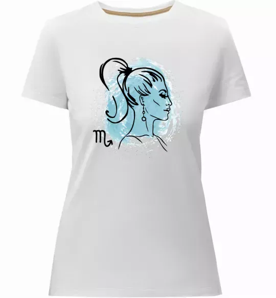 Жіноча преміум футболка Скорпіон дівчина Білий фото