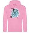 Чоловіча толстовка (худі) Скорпіон дівчина Рожевий фото