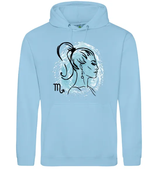 Чоловіча толстовка (худі) Скорпіон дівчина Блакитний фото