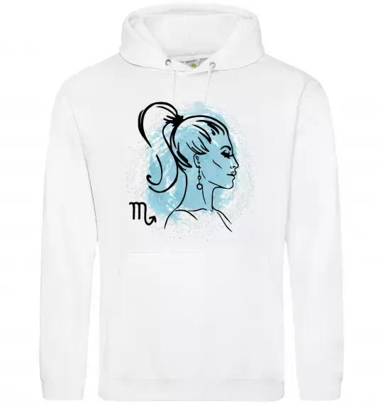 Жіноча толстовка (худі) Скорпіон дівчина Білий фото