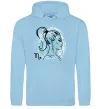 Жіноча толстовка (худі) Скорпіон дівчина Блакитний фото