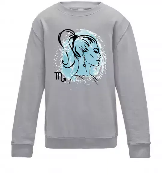Детский Свитшот Скорпіон дівчина Серый меланж фото