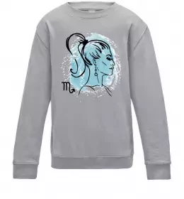 Дитячий світшот Скорпіон дівчина Сірий меланж фото