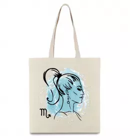 Эко-сумка Скорпіон з черепом Бежевый фото