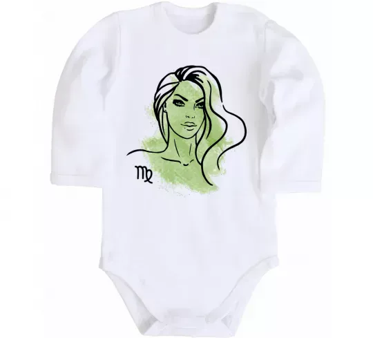 Детский боди Діва дівчина Белый фото