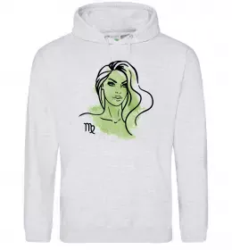 Чоловіча толстовка (худі) Діва дівчина Сірий меланж фото