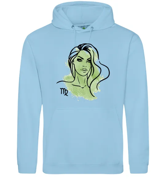 Мужская толстовка (худи) Діва дівчина Голубой фото