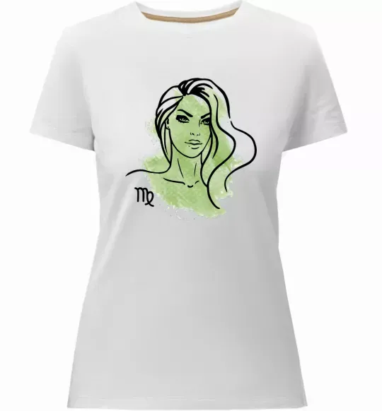 Жіноча преміум футболка Діва дівчина Білий фото