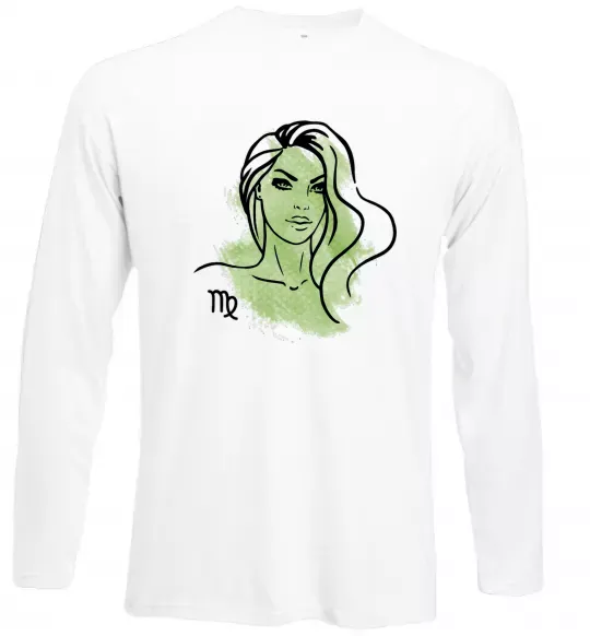 Лонгслів Діва дівчина Білий фото