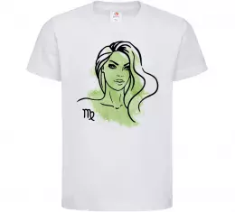 Дитяча футболка Діва дівчина Білий фото