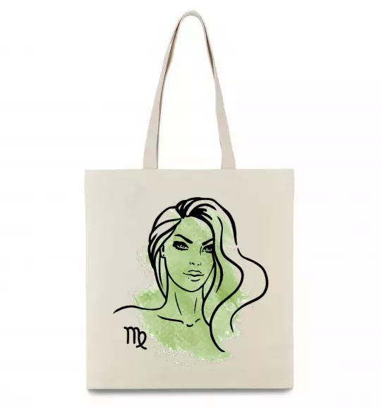 Эко-сумка Діва дівчина Бежевый фото