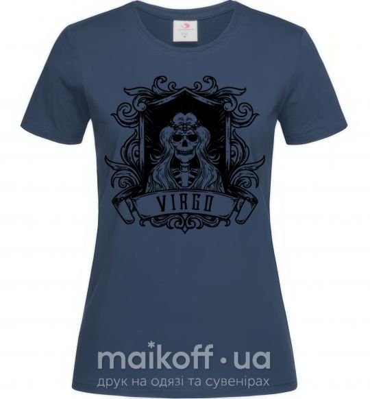 Женская футболка Дева скелет Темно-синий фото