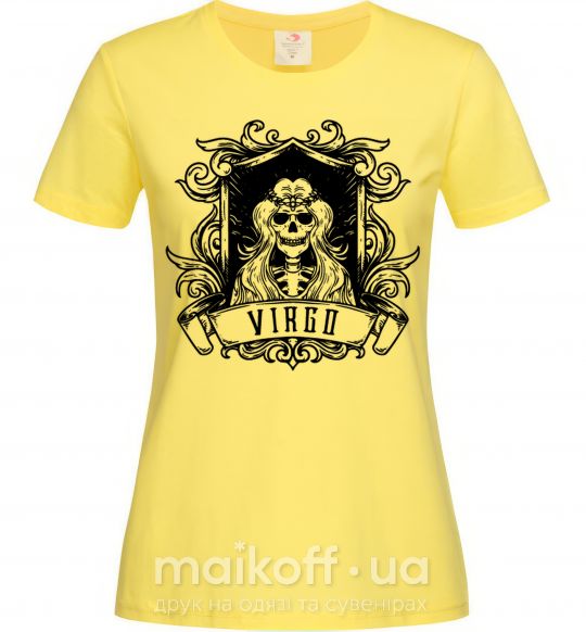 Жіноча футболка Дева скелет Лимонний фото