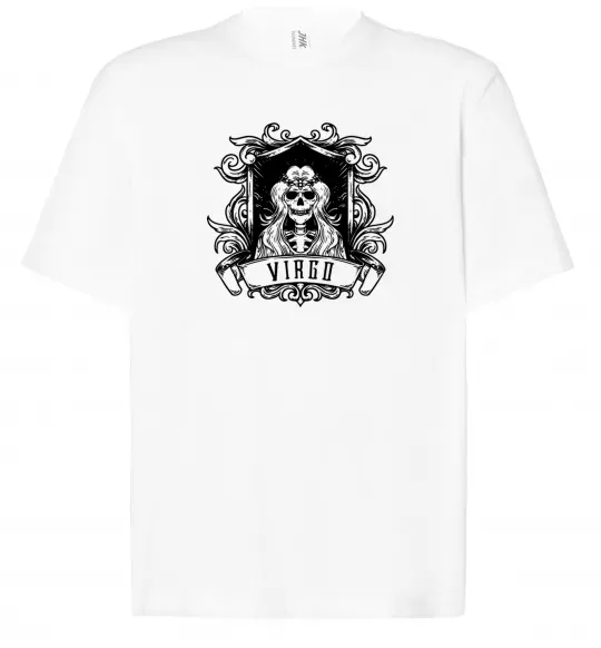 Футболка Оверсайз Діва скелет Білий фото