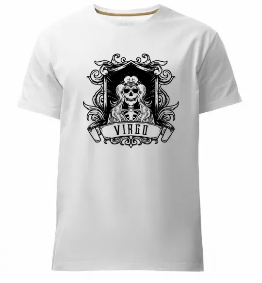 Чоловіча преміум футболка Діва скелет Білий фото