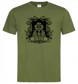 Мужская футболка Діва скелет Оливковый фото