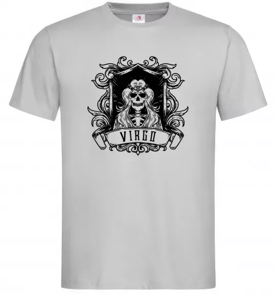 Чоловіча футболка Діва скелет Сірий фото