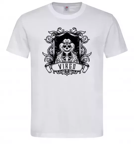 Чоловіча футболка Діва скелет Білий фото