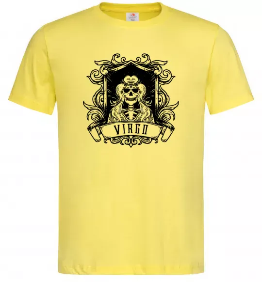 Чоловіча футболка Діва скелет Лимонний фото