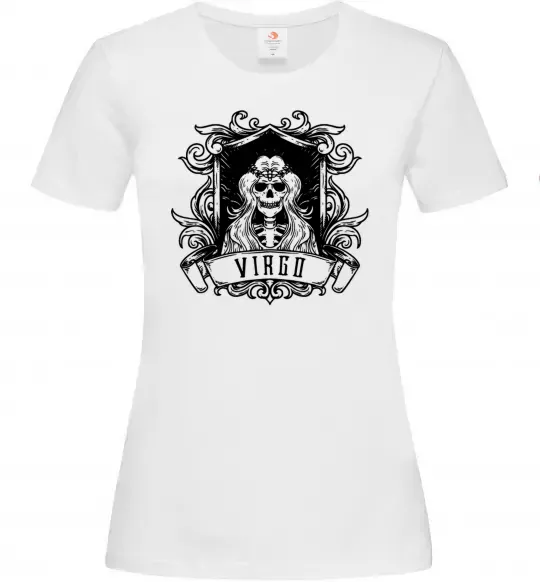 Жіноча футболка Діва скелет Білий фото