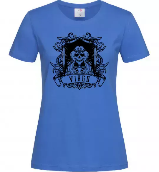 Жіноча футболка Діва скелет Яскраво-синій фото