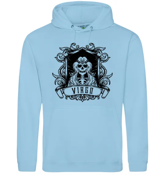 Мужская толстовка (худи) Діва скелет Голубой фото