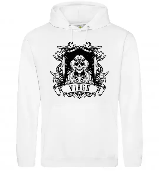 Женская толстовка (худи) Діва скелет Белый фото