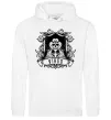 Женская толстовка (худи) Діва скелет Белый фото