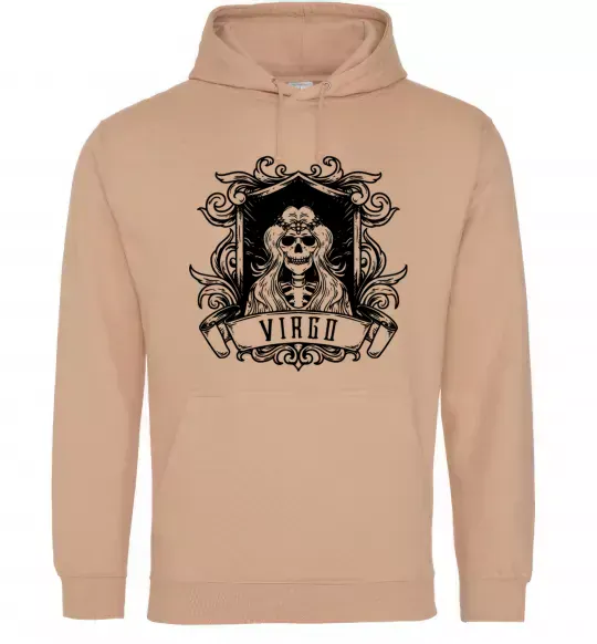 Женская толстовка (худи) Діва скелет Песочный фото