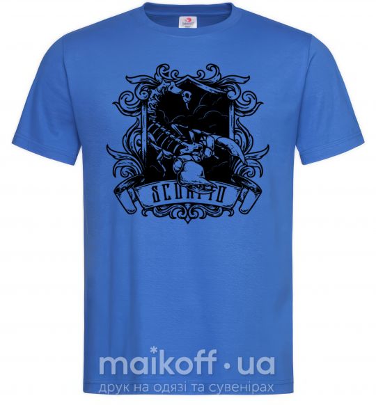 Чоловіча футболка Скорпион с черепом Яскраво-синій фото