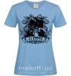 Жіноча футболка Скорпион с черепом Блакитний фото