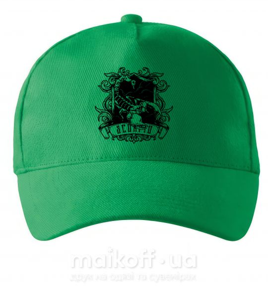 Кепка Скорпион с черепом Зеленый фото