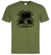 Чоловіча футболка Скорпіон з черепом Оливковий фото