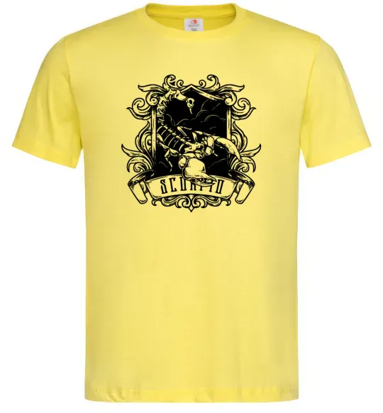 Чоловіча футболка Скорпіон з черепом Лимонний фото