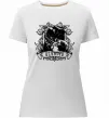 Женская премиум футболка Скорпіон з черепом Белый фото