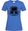 Женская футболка Скорпіон з черепом Ярко-синий фото