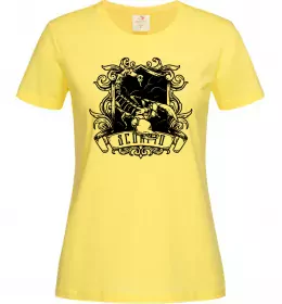 Женская футболка Скорпіон з черепом Лимонный фото