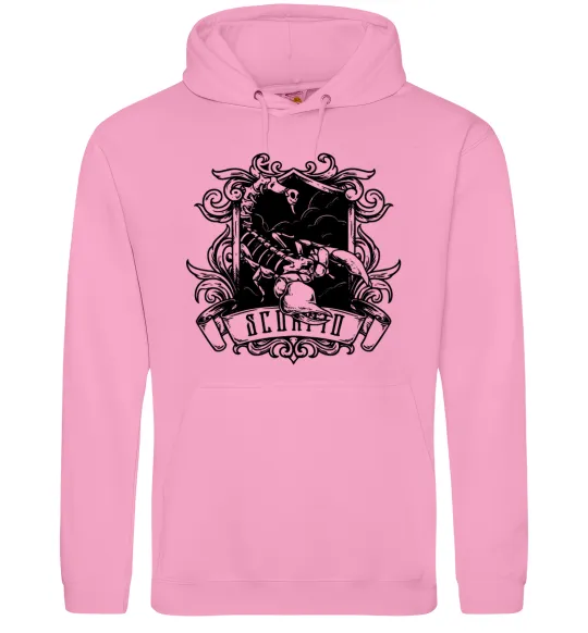 Женская толстовка (худи) Скорпіон з черепом Розовый фото