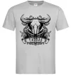 Мужская футболка Телець череп Серый Мужская футболка Телець череп Серый фото