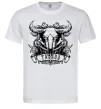 Мужская футболка Телець череп Белый Мужская футболка Телець череп Белый фото