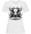 Жіноча футболка Телець череп Білий Жіноча футболка Телець череп Білий фото